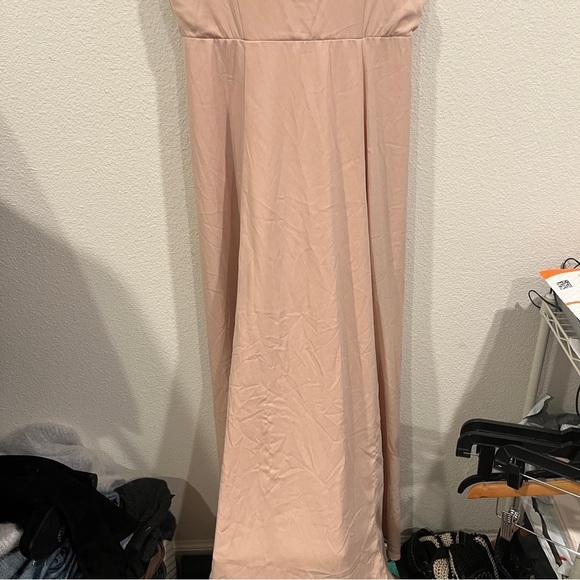 Show me Your MuMu Elegant Beige pink Sleeveless Dress size large - Picture 2 of 9